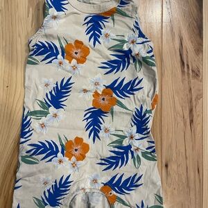 Tea Collection Floral Sleeveless Baby Romper